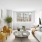 a living room with a large window